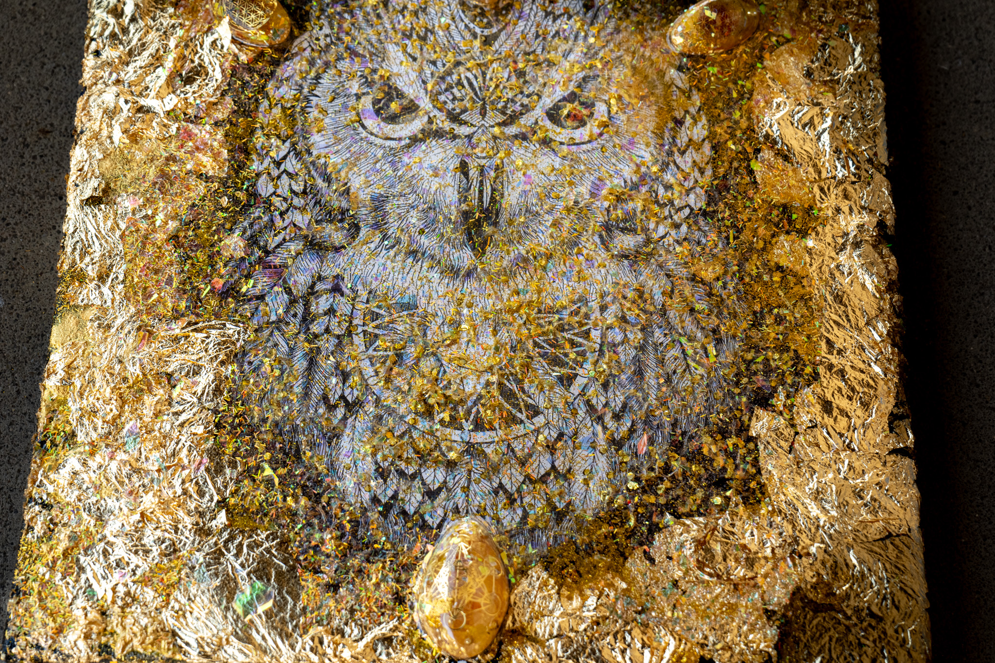 Owl of Wisdom - Painting - Gold Version